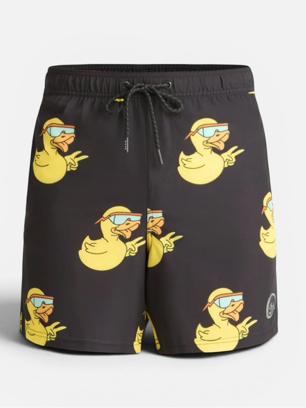 Neff Chill Mode Peace Ducky Swim Board Shorts Men Graphic Surf Skate Streetwear